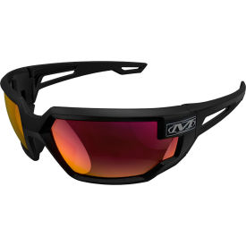 Vision Type-X Protection Safety Eyewear, Fire Mirror Lens, Black Frame