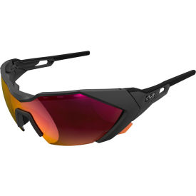 Vision Type-E Safety Eyewear, Fire Mirror Lens, Gray Frame