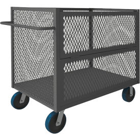 3 Sided Mesh Truck, Steel, 3600 lb. Capacity, 54-1/2"L x 24-1/2"W x 46-1/4"H