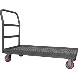 Platform Truck with PU Casters, Steel, 1400 lb. Capacity, 51-5/8"L x 24-3/8"W x 36-3/8"H