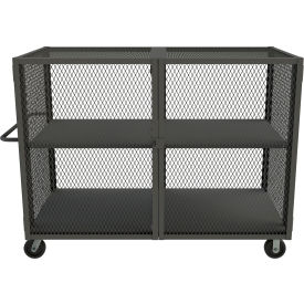 Mesh Truck w/ 1 Adjustable Shelf, Steel, 2000 lb. Cap., 78-1/2"L x 38"W x 56-7/16"H