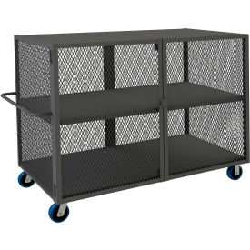 Mesh Truck with 1 Fixed Shelf, Steel, 2000 lb. Capacity, 78-1/2"L x 38"W x 56-7/16"H