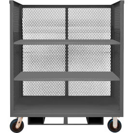 3 Sided Mesh Truck, Steel, 3600 lb. Capacity, 48-1/2"L x 30-3/8"W x 69"H