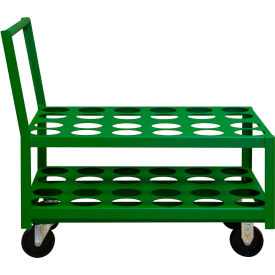Medical Cylinder Cart, Steel, 1400 lb. Capacity, 36"L x 24"W x 36-1/8"H