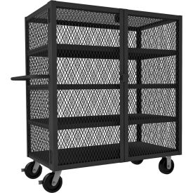 Mesh Truck w/ 3 Fixed Shelves, Steel, 2000 lb. Cap., 66-1/2"L x 32"W x 56-7/16"H