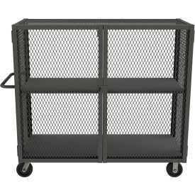 Mesh Truck w/ 1 Adjustable Shelf, Steel, 2000 lb. Cap., 66-1/2"L x 26"W x 56-7/16"H