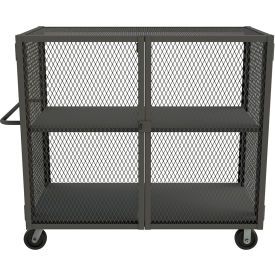 Mesh Truck w/ 1 Adjustable Shelf, Steel, 2000 lb. Cap., 66-1/2"L x 32"W x 56-7/16"H
