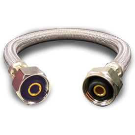 Flexible Stainless Steel Faucet Connector, 30"L, 1/2" x 1/2" OD x FIP