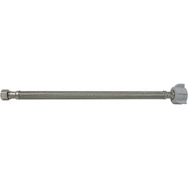 Flexible Stainless Steel Toilet Connector, 20"L, 3/8" x 7/8" OD x BC