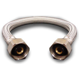 Flexible Stainless Steel Faucet Connector, 20"L, 1/2" x 1/2" FIP x FIP