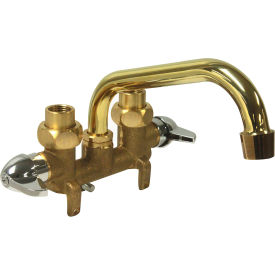 Two Handle Laundry Tray Faucet, Rough Brass