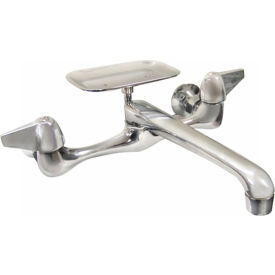 Wall Mount Faucet with 12" Spout & Soap Dish