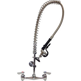 Wall Mount Pre-Rinse Faucet w/ 8" Spout