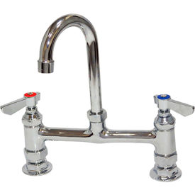 Deck Mount Sink Faucet w/ 8-1/2" Gooseneck Spout