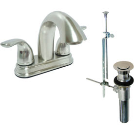 Lavatory Faucet with Pop Up & Low Arc Spout, 1.2 GPM, Satin Nickel