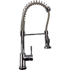 Single Lever Kitchen Faucet with Pull Down Spray, Removable Deck Plate, Chrome Plated