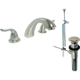 Wide Spread Faucet with Pop Up & Medium Arc Spout, 1.2 GPM, Brushed Nickel