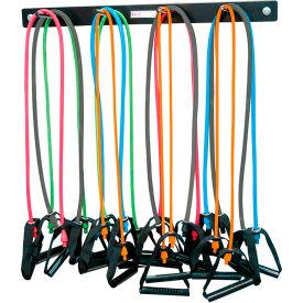 Power Systems Wall Mounted Rack For Belts, Tubing & Jump Ropes, 26"L, Black