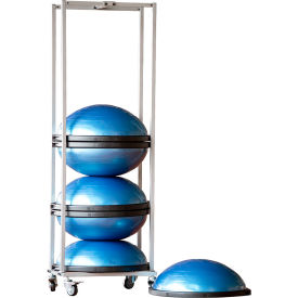 Small Storage Rack for BOSU PRO, 21-1/2"L x 24"W x 72"H, Gray