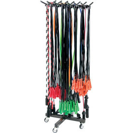 Premium Standing Rack for Tubing or Jump Ropes, 23"L x 23"W x 73"H, Black