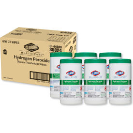 Cleaner Disinfectant Wipes, Unscented, 95 Wipes/Canister, Pack of 6