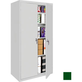 Storage Cabinet, 5 Fixed Shelves, 48"W x 24"D x 78"H, Leaf Green, All-Welded