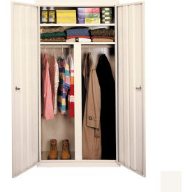 All-Welded Wardrobe Cabinet, 42"W x 24"D x 72"H, White