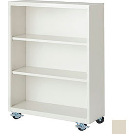 Bookcase, Assembled, 36W x 18D x 45H, Putty