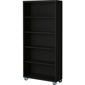 Bookcase, Assembled, 36W x 18D x 75H, Black