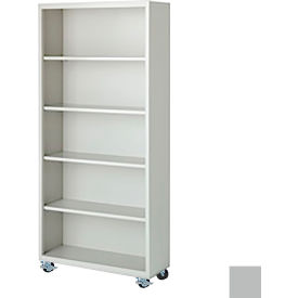 Bookcase, Assembled, 36W x 18D x 75H, Gray