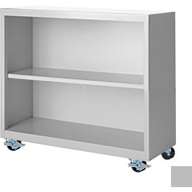 Bookcase, Assembled, 36W x 18D x 33H, Gray
