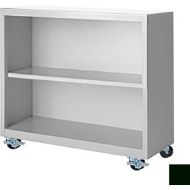 Bookcase, Assembled, 36W x 18D x 33H, Hunter Green