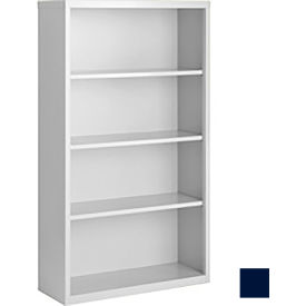 Bookcase, Assembled, 36W x 13D x 60H, Navy Blue