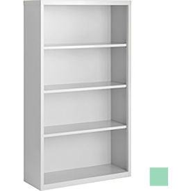 Bookcase, Assembled, 36W x 13D x 60H, Pastel Green