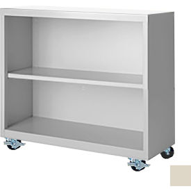 Bookcase, Assembled, 36W x 18D x 33H, Putty