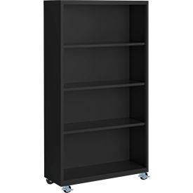 Bookcase, Assembled, 36W x 18D x 55H, Black