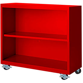 Bookcase, Assembled, 36W x 18D x 33H, Red