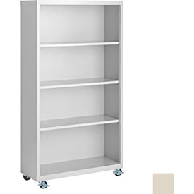 Bookcase, Assembled, 36W x 18D x 55H, Putty
