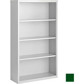 Bookcase, Assembled, 36W x 18D x 60H, Leaf Green