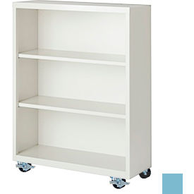 Bookcase, Assembled, 36W x 18D x 45H, Denim Blue
