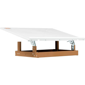 Planzboard Mobile Work Station, 50-1/4"L x 45"W x 20"H, White