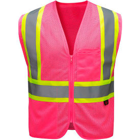 Enhanced Visibility Vest, 4XL/5XL, Pink