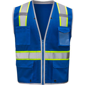 Enhanced Visibility Hype-Lite Heavy Duty Vest, SM/MD, Blue