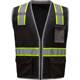 Enhanced Visibility Hype-Lite Heavy Duty Vest, LG/XL, Black