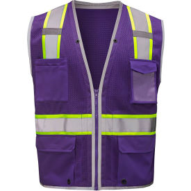 Enhanced Visibility Hype-Lite Heavy Duty Vest, 4XL/5XL, Purple