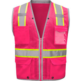 Enhanced Visibility Hype-Lite Heavy Duty Vest, 4XL/5XL, Pink
