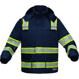 Onyx Non Ansi Rip Stop Rain Coat w/ Teflon Coating, S/M, Navy