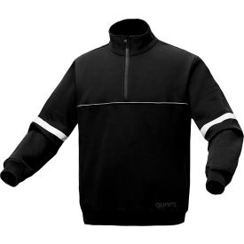 Quartz Job Shirt w/ 1/4" Zipper, Cotton, Black, 4XL