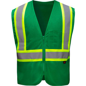 Enhanced Visibility Vest, LG/XL, Forest Green