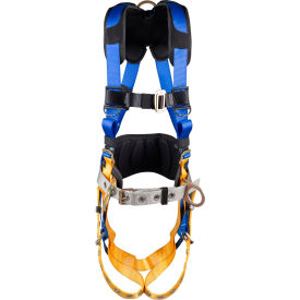Litefit Concrete Construction Harness w/ Tongue Buckle Legs, Back & Hip D-Rings, 2XL